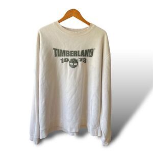 Vintage Timberland Embroidered Crewneck Sweatshirt Men’s 2XL White Pullover